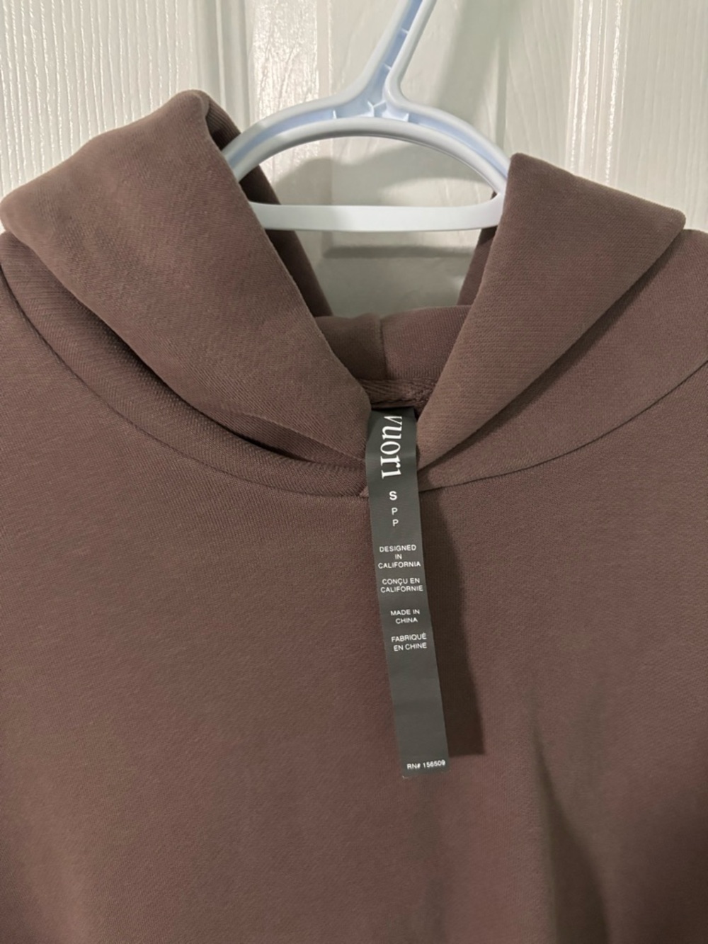 Vuori Women's Hoodie Sweater in Mauve Brown